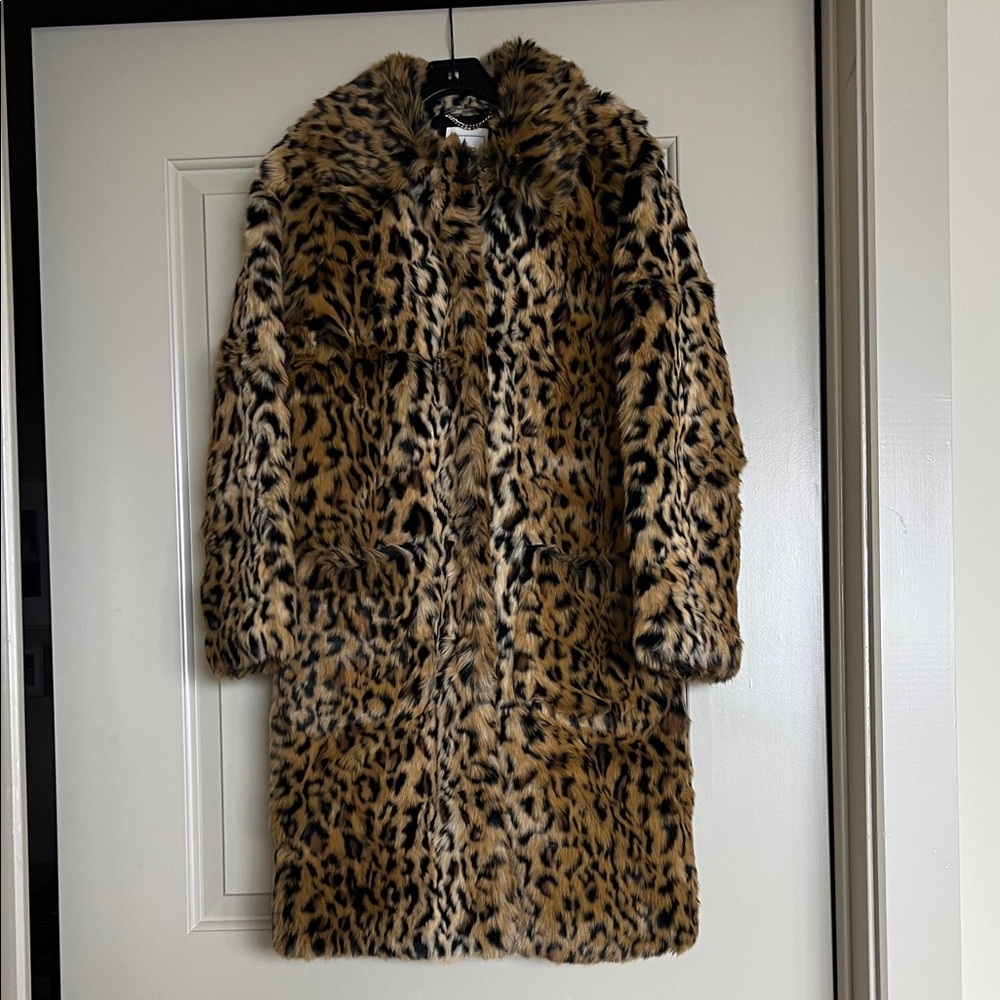 Erdem x H&M Leopard Print Faux Fur Coat